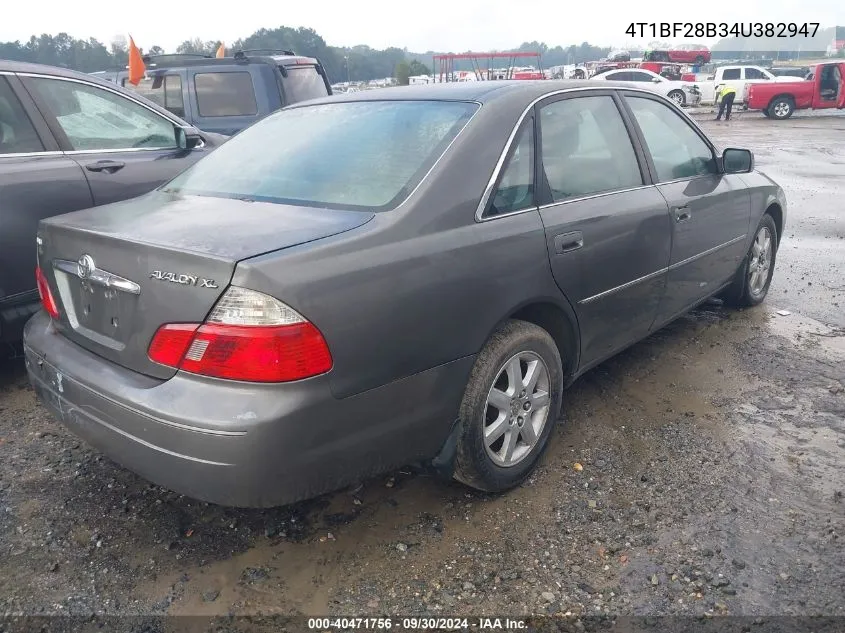 2004 Toyota Avalon Xl VIN: 4T1BF28B34U382947 Lot: 40471756