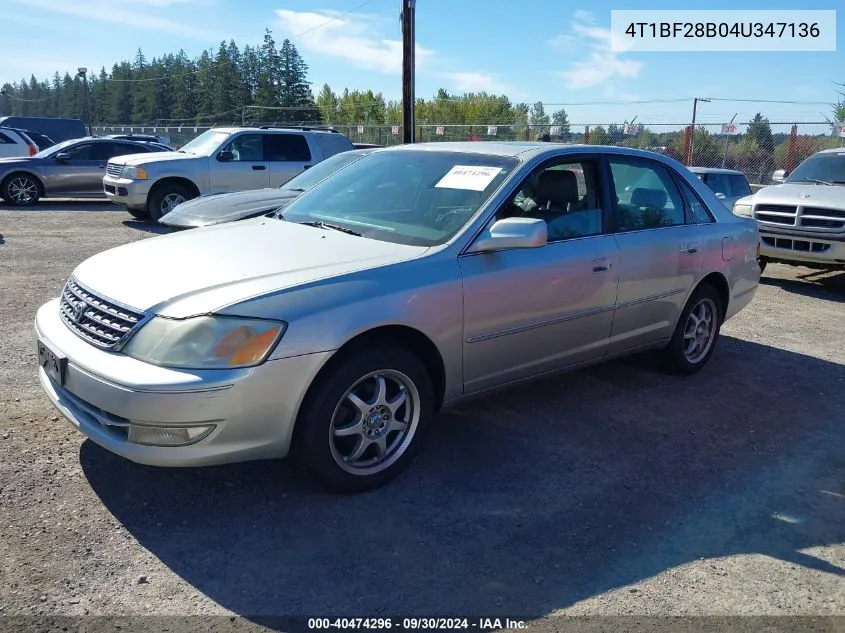 2004 Toyota Avalon Xls VIN: 4T1BF28B04U347136 Lot: 40474296