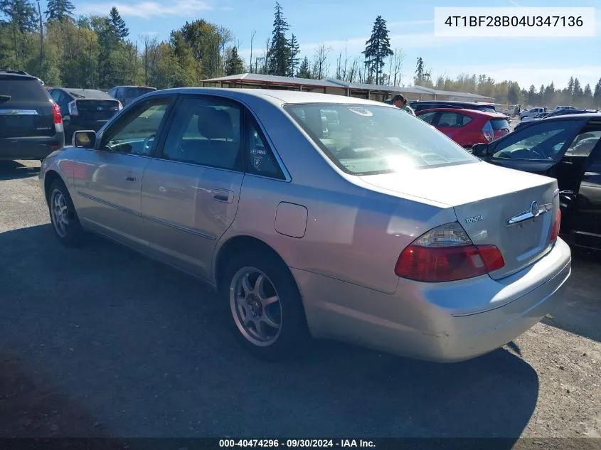 2004 Toyota Avalon Xls VIN: 4T1BF28B04U347136 Lot: 40474296