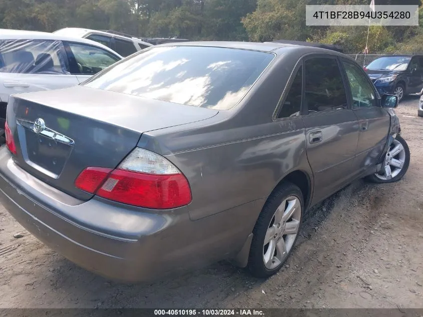 2004 Toyota Avalon Xl VIN: 4T1BF28B94U354280 Lot: 40510195