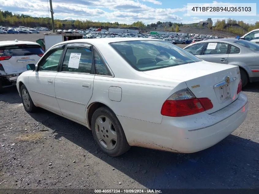 2004 Toyota Avalon Xls VIN: 4T1BF28B94U365103 Lot: 40557234