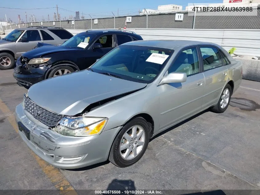 2004 Toyota Avalon Xl VIN: 4T1BF28BX4U363988 Lot: 40575508