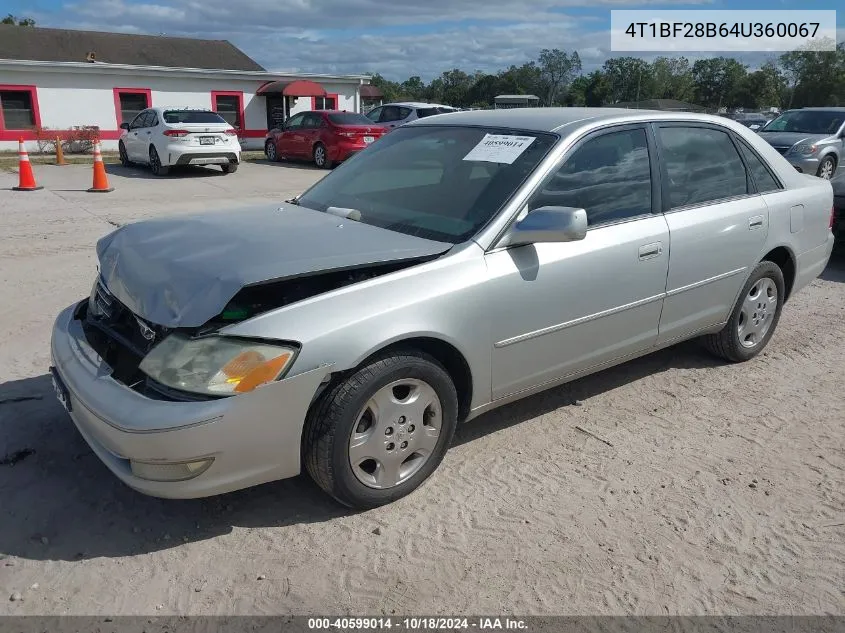 2004 Toyota Avalon Xls VIN: 4T1BF28B64U360067 Lot: 40599014