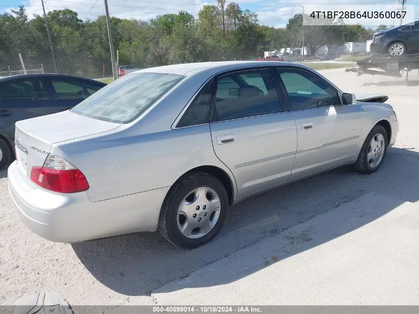 2004 Toyota Avalon Xls VIN: 4T1BF28B64U360067 Lot: 40599014