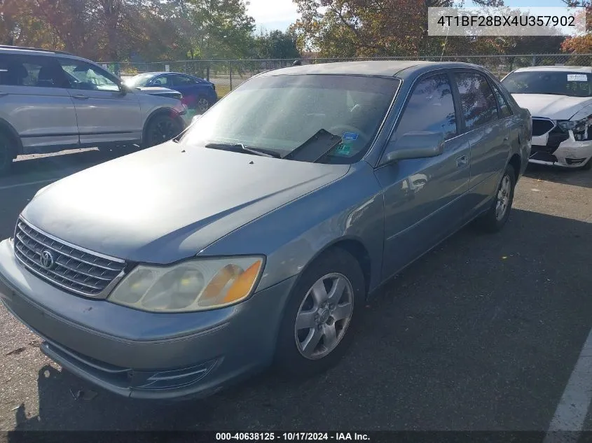 2004 Toyota Avalon Xl VIN: 4T1BF28BX4U357902 Lot: 40638125