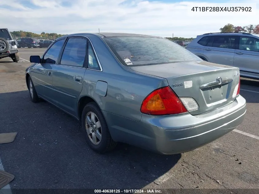 2004 Toyota Avalon Xl VIN: 4T1BF28BX4U357902 Lot: 40638125