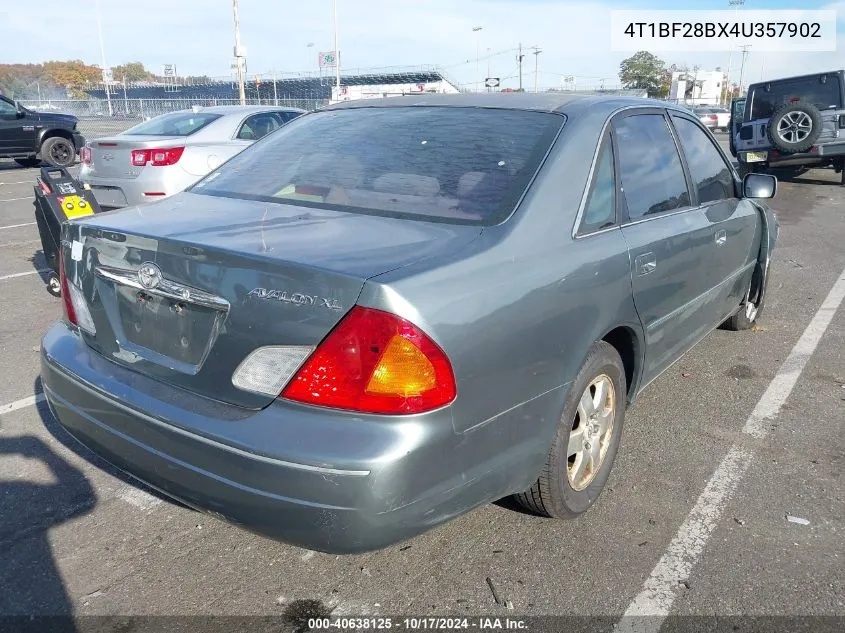 2004 Toyota Avalon Xl VIN: 4T1BF28BX4U357902 Lot: 40638125