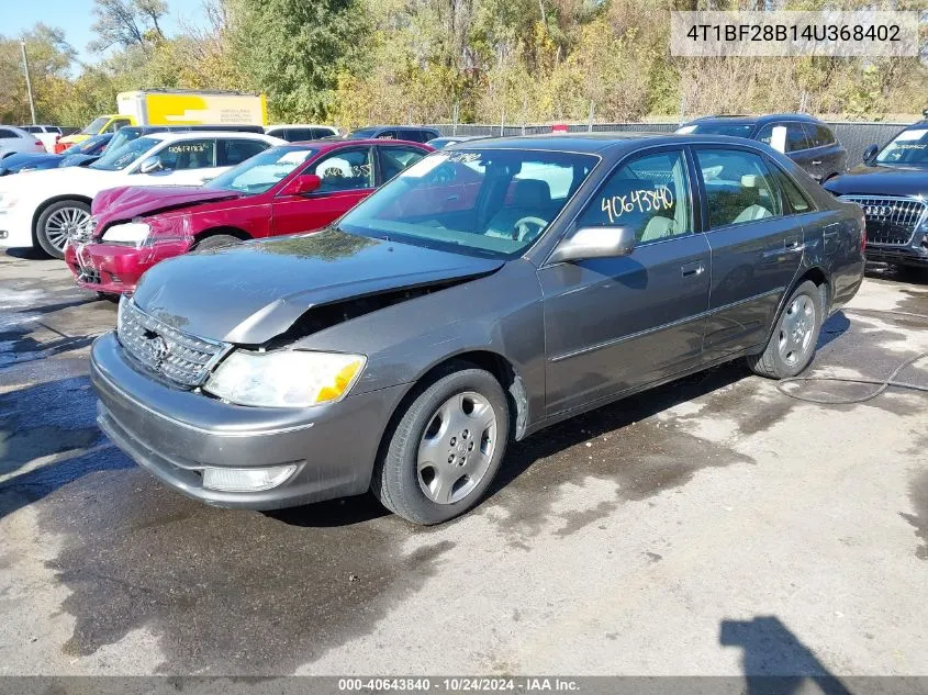 2004 Toyota Avalon Xls VIN: 4T1BF28B14U368402 Lot: 40643840