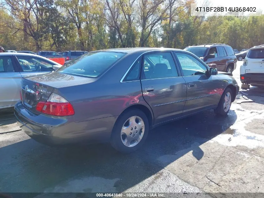 2004 Toyota Avalon Xls VIN: 4T1BF28B14U368402 Lot: 40643840