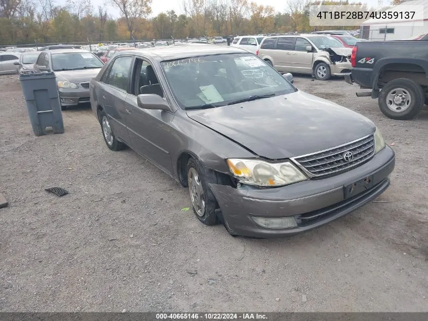 2004 Toyota Avalon Xls VIN: 4T1BF28B74U359137 Lot: 40665146