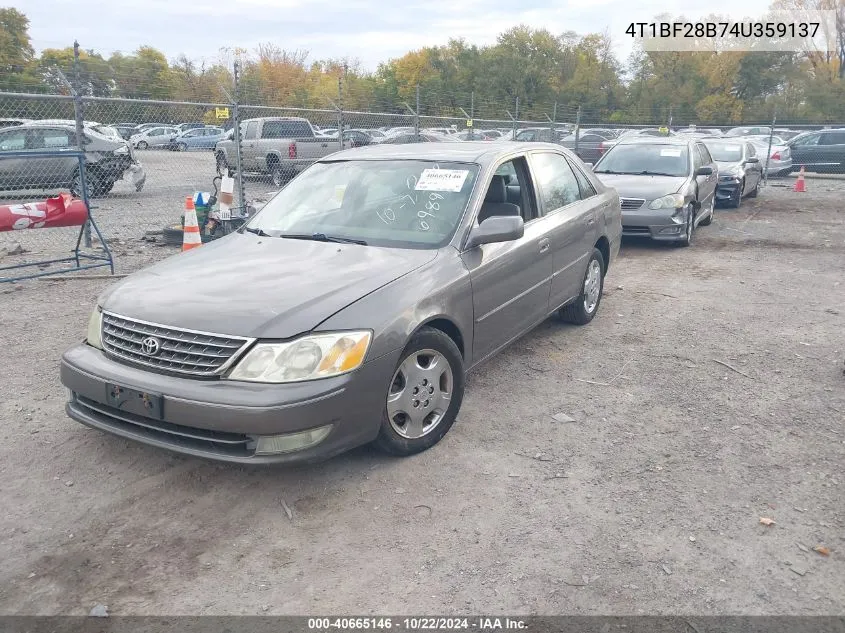 2004 Toyota Avalon Xls VIN: 4T1BF28B74U359137 Lot: 40665146