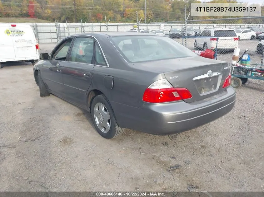 2004 Toyota Avalon Xls VIN: 4T1BF28B74U359137 Lot: 40665146