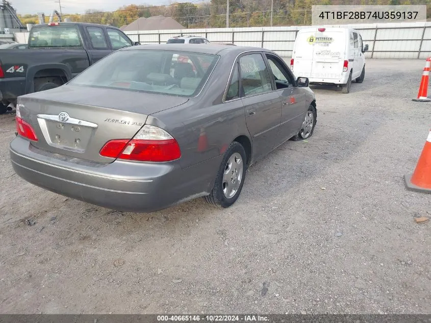 2004 Toyota Avalon Xls VIN: 4T1BF28B74U359137 Lot: 40665146