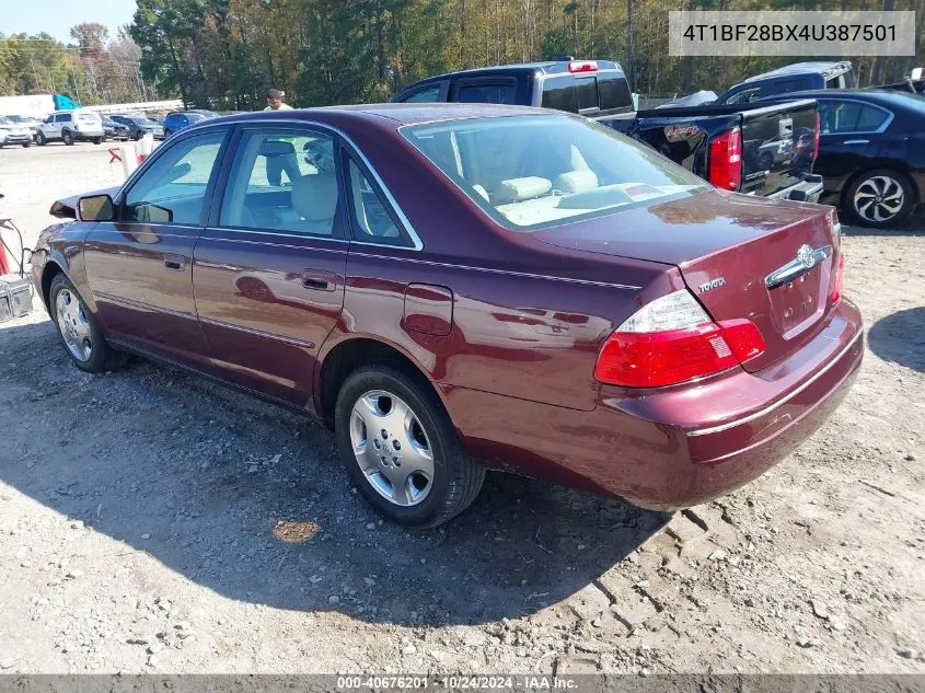 2004 Toyota Avalon Xls VIN: 4T1BF28BX4U387501 Lot: 40676201