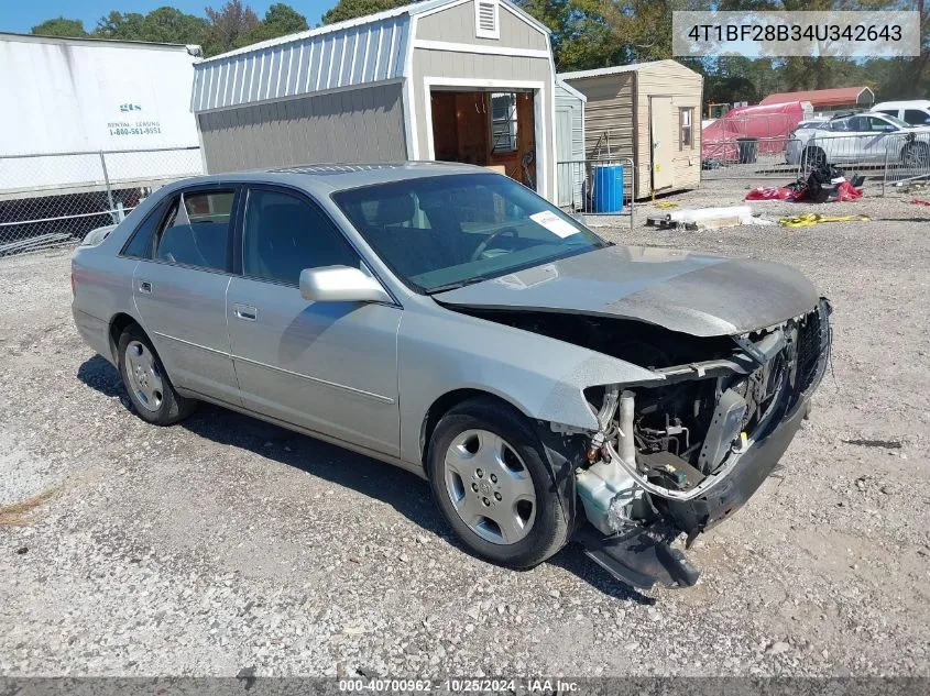 2004 Toyota Avalon Xls VIN: 4T1BF28B34U342643 Lot: 40700962