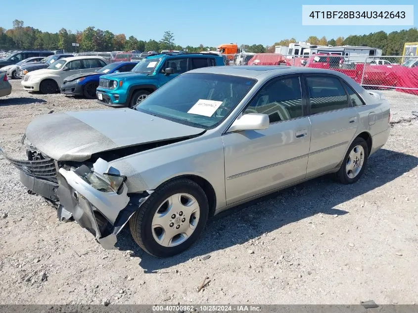 2004 Toyota Avalon Xls VIN: 4T1BF28B34U342643 Lot: 40700962