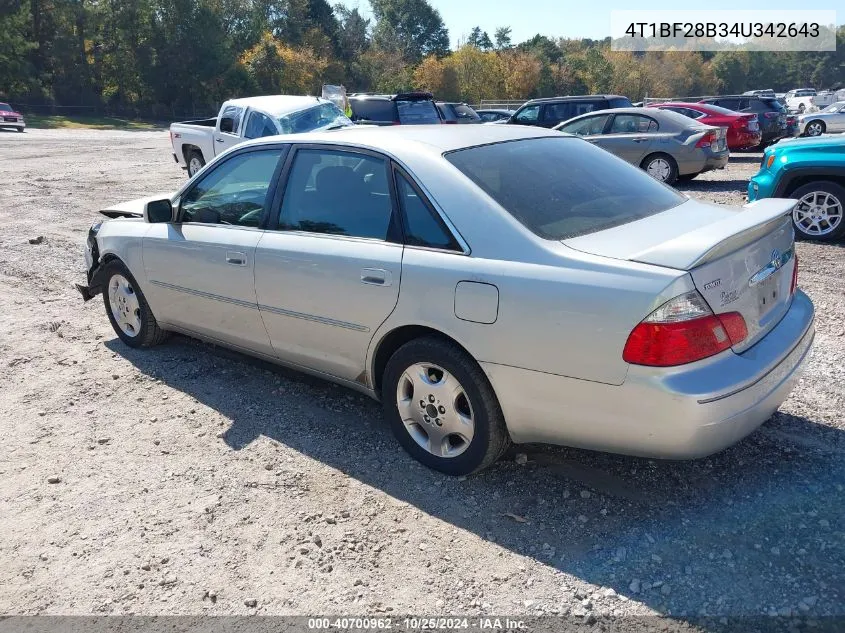 2004 Toyota Avalon Xls VIN: 4T1BF28B34U342643 Lot: 40700962