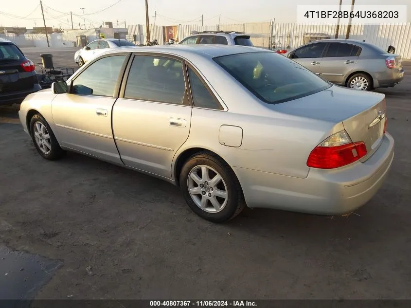 2004 Toyota Avalon Xl VIN: 4T1BF28B64U368203 Lot: 40807367