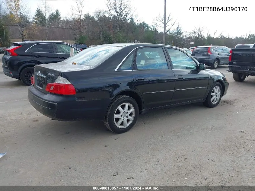 2004 Toyota Avalon Xl VIN: 4T1BF28B64U390170 Lot: 40813057