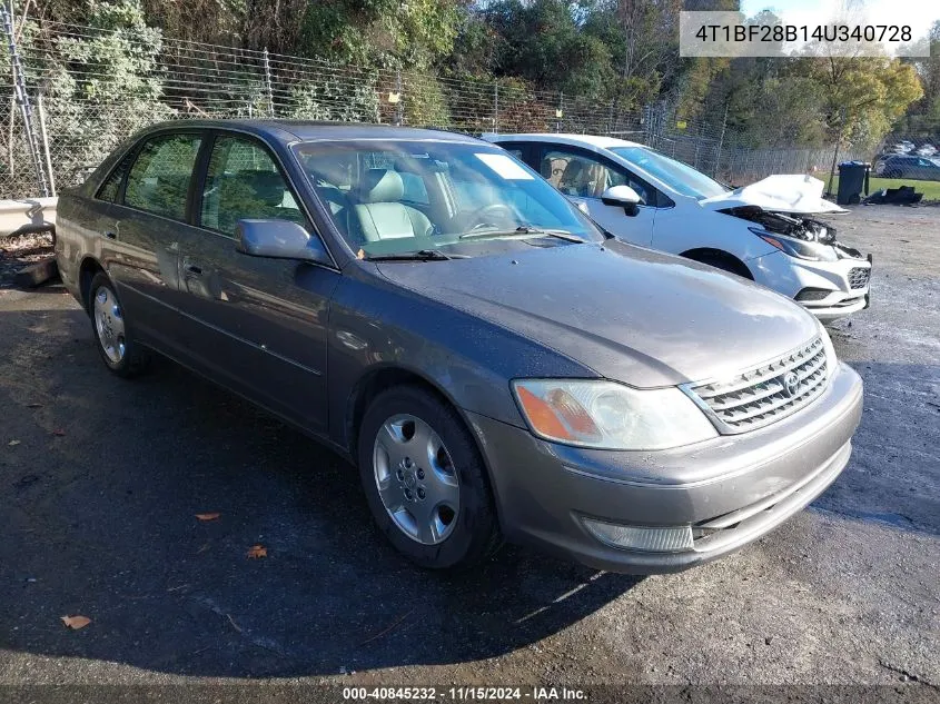 2004 Toyota Avalon Xls VIN: 4T1BF28B14U340728 Lot: 40845232