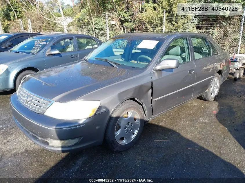 2004 Toyota Avalon Xls VIN: 4T1BF28B14U340728 Lot: 40845232