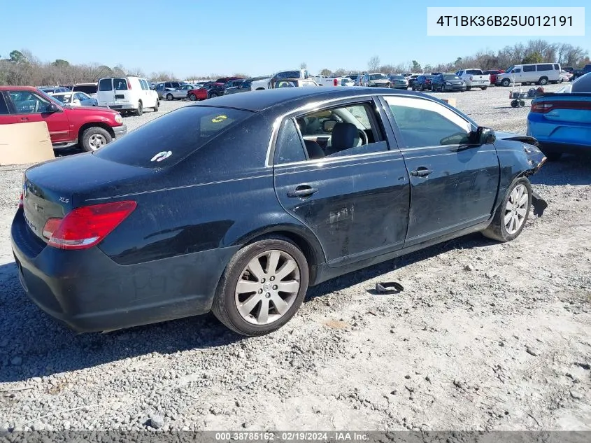 2005 Toyota Avalon Xls VIN: 4T1BK36B25U012191 Lot: 38785162