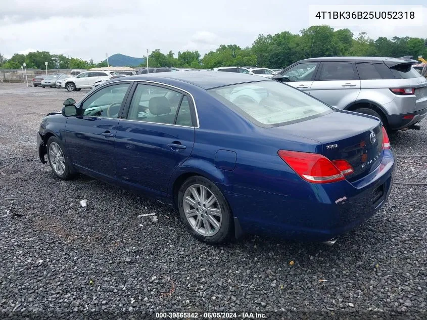 2005 Toyota Avalon Limited VIN: 4T1BK36B25U052318 Lot: 39565842