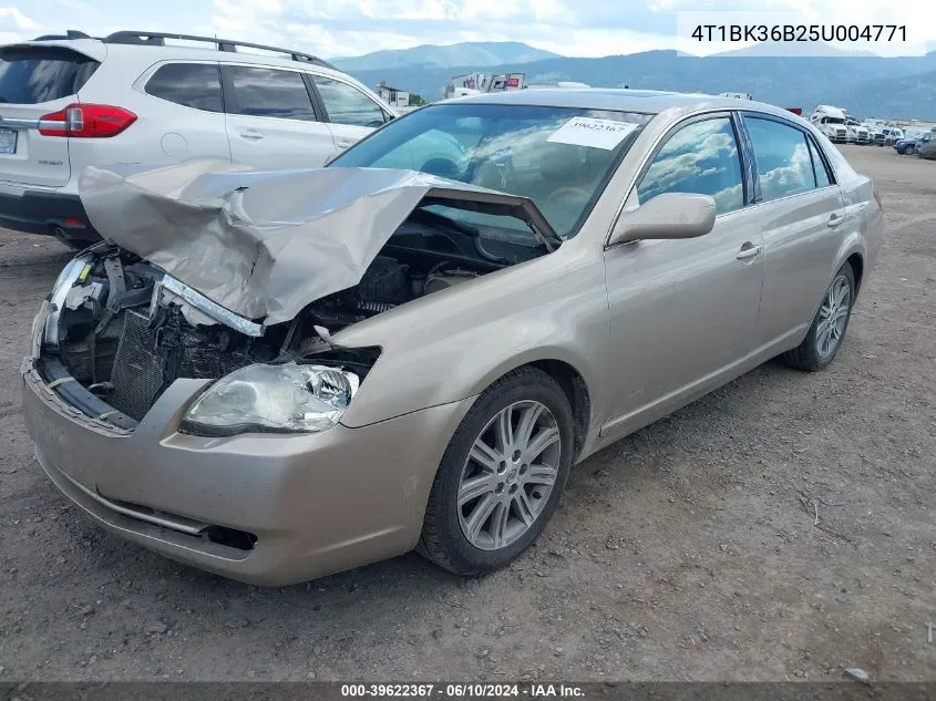 2005 Toyota Avalon Limited VIN: 4T1BK36B25U004771 Lot: 39622367