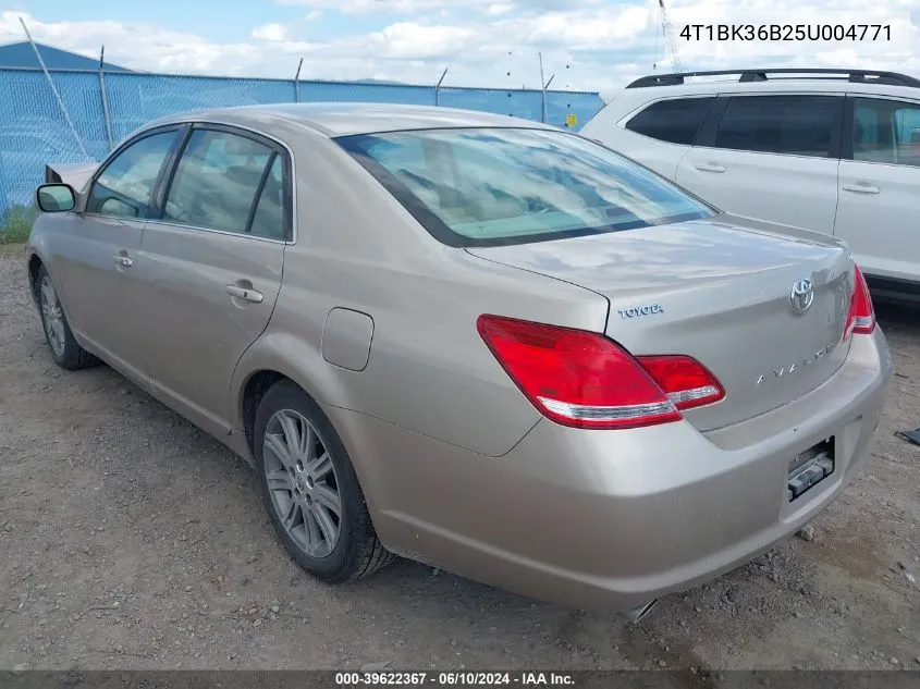 2005 Toyota Avalon Limited VIN: 4T1BK36B25U004771 Lot: 39622367