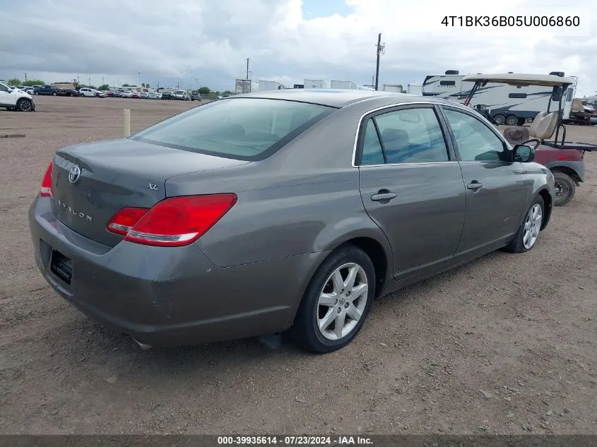 2005 Toyota Avalon Xl VIN: 4T1BK36B05U006860 Lot: 39935614