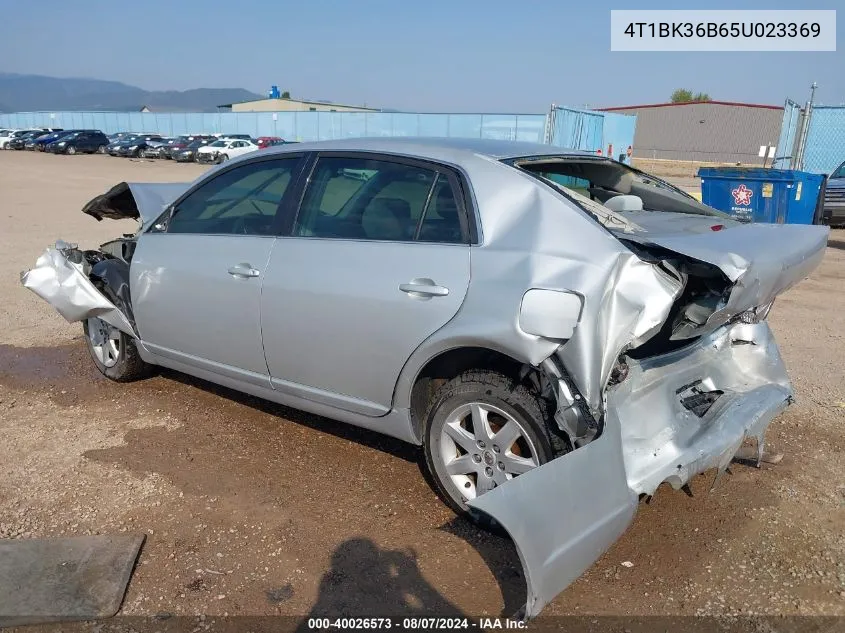 2005 Toyota Avalon Limited/Touring/Xl/Xls VIN: 4T1BK36B65U023369 Lot: 40026573