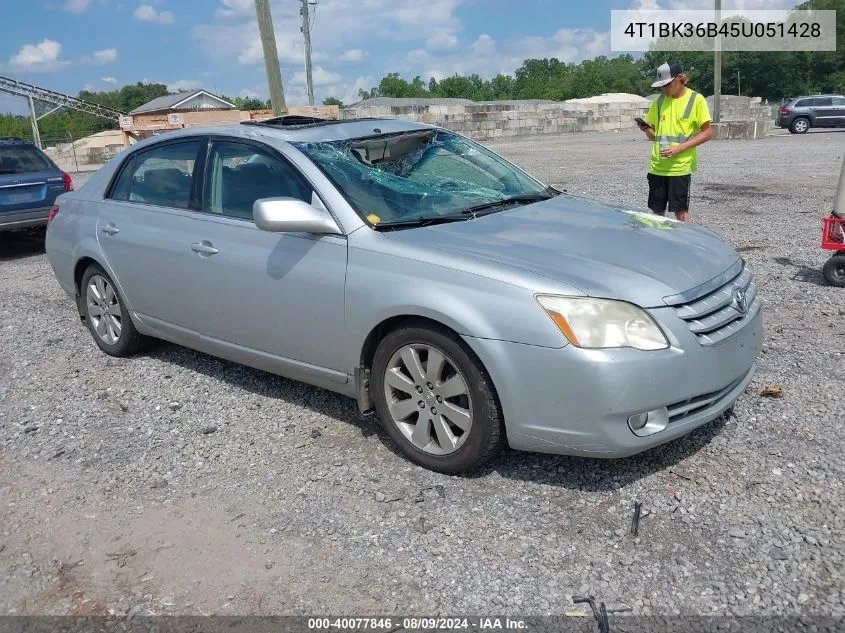 2005 Toyota Avalon Xls VIN: 4T1BK36B45U051428 Lot: 40077846