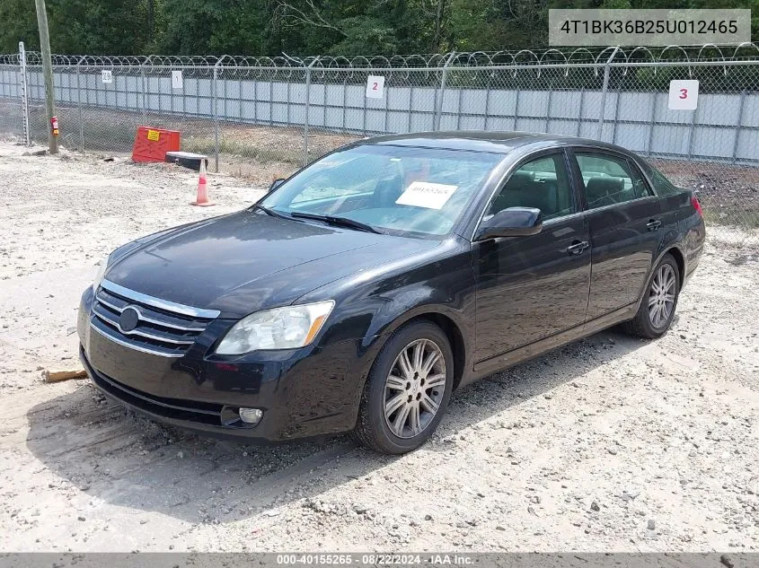 2005 Toyota Avalon Limited VIN: 4T1BK36B25U012465 Lot: 40155265