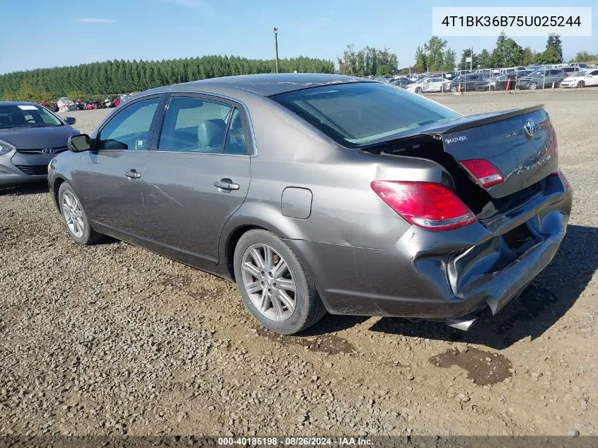 2005 Toyota Avalon Limited VIN: 4T1BK36B75U025244 Lot: 40185198