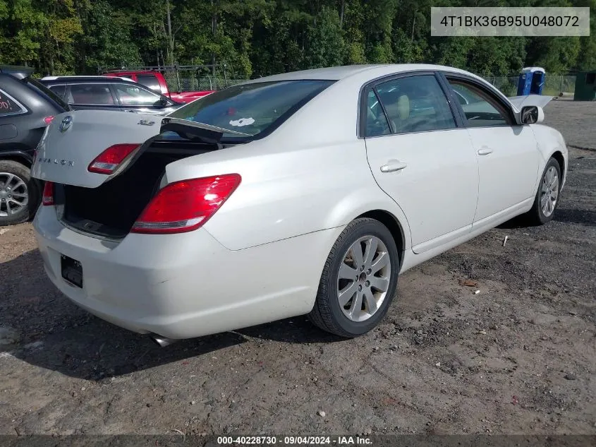 2005 Toyota Avalon Xls VIN: 4T1BK36B95U048072 Lot: 40228730