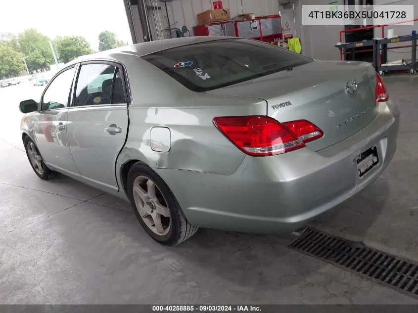 2005 Toyota Avalon Xls VIN: 4T1BK36BX5U041728 Lot: 40258885