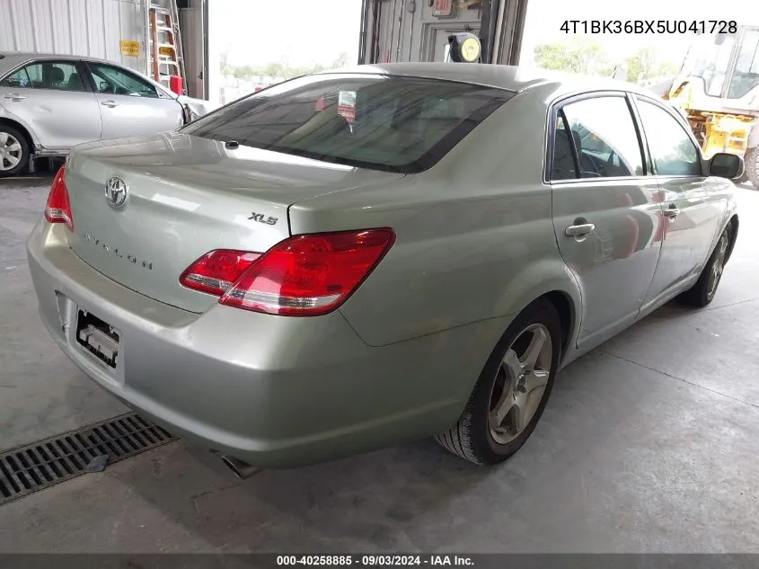 2005 Toyota Avalon Xls VIN: 4T1BK36BX5U041728 Lot: 40258885