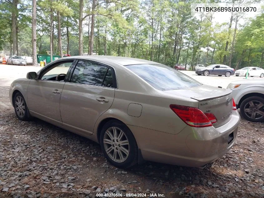 2005 Toyota Avalon Limited VIN: 4T1BK36B95U016870 Lot: 40270506