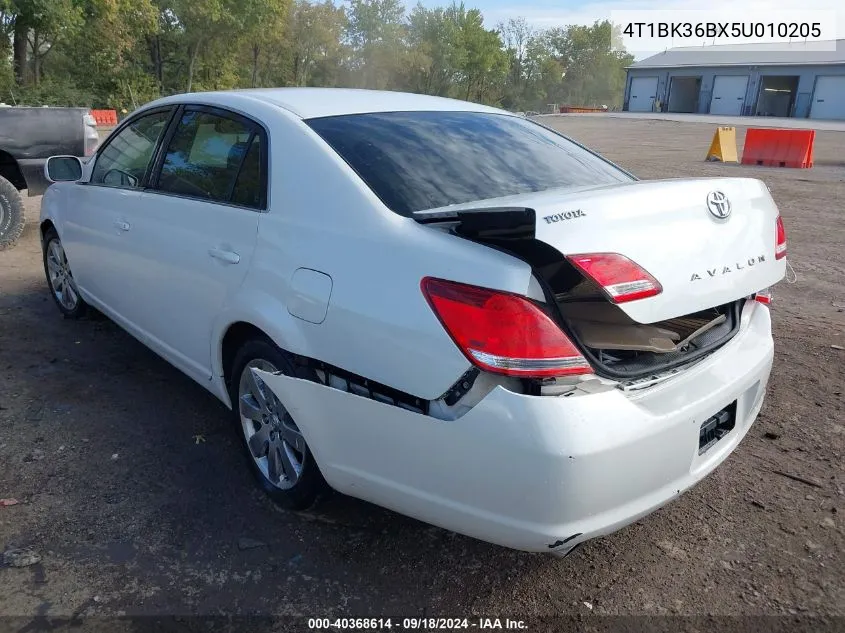 2005 Toyota Avalon Xls VIN: 4T1BK36BX5U010205 Lot: 40368614