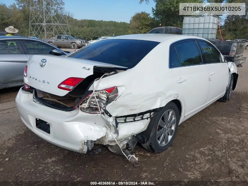 2005 Toyota Avalon Xls VIN: 4T1BK36BX5U010205 Lot: 40368614