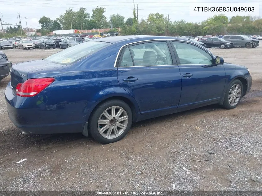 2005 Toyota Avalon Limited VIN: 4T1BK36B85U049603 Lot: 40388181