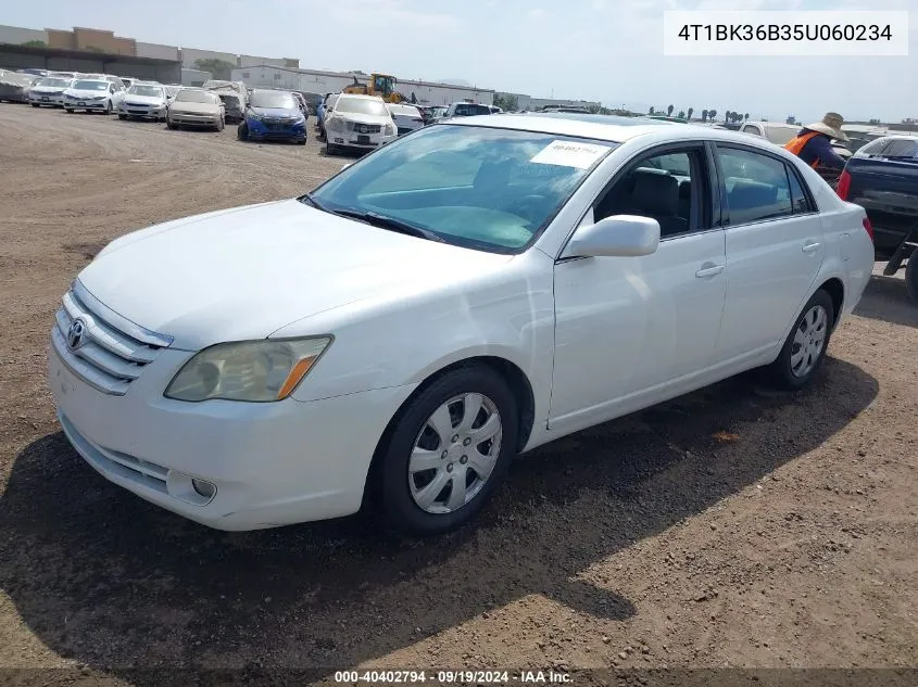 2005 Toyota Avalon Xls VIN: 4T1BK36B35U060234 Lot: 40402794