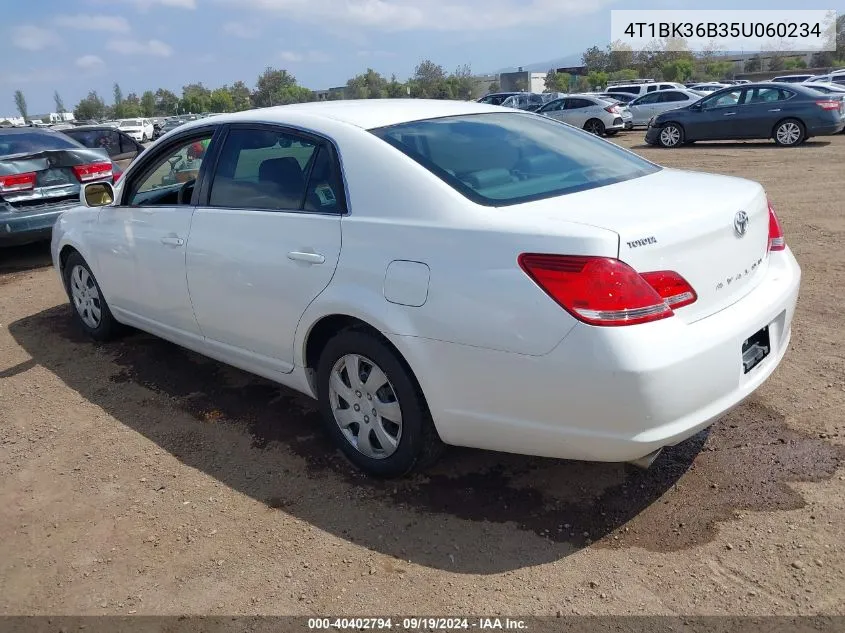 2005 Toyota Avalon Xls VIN: 4T1BK36B35U060234 Lot: 40402794