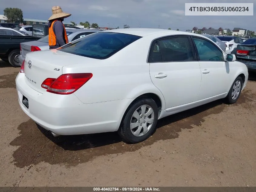 2005 Toyota Avalon Xls VIN: 4T1BK36B35U060234 Lot: 40402794