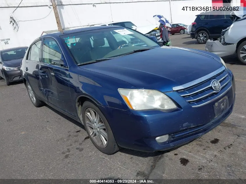 2005 Toyota Avalon Limited VIN: 4T1BK36B15U026082 Lot: 40414353