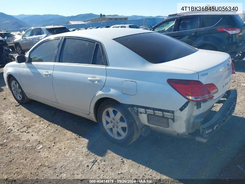 2005 Toyota Avalon Xl/Xls/Touring/Limited VIN: 4T1BK36B45U056340 Lot: 40414979