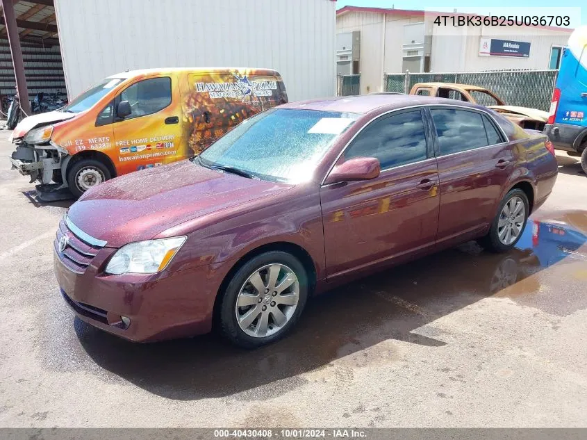 2005 Toyota Avalon Xl VIN: 4T1BK36B25U036703 Lot: 40430408