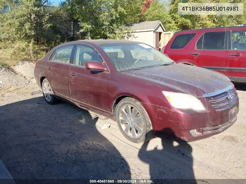 2005 Toyota Avalon Xls VIN: 4T1BK36B85U014981 Lot: 40451560