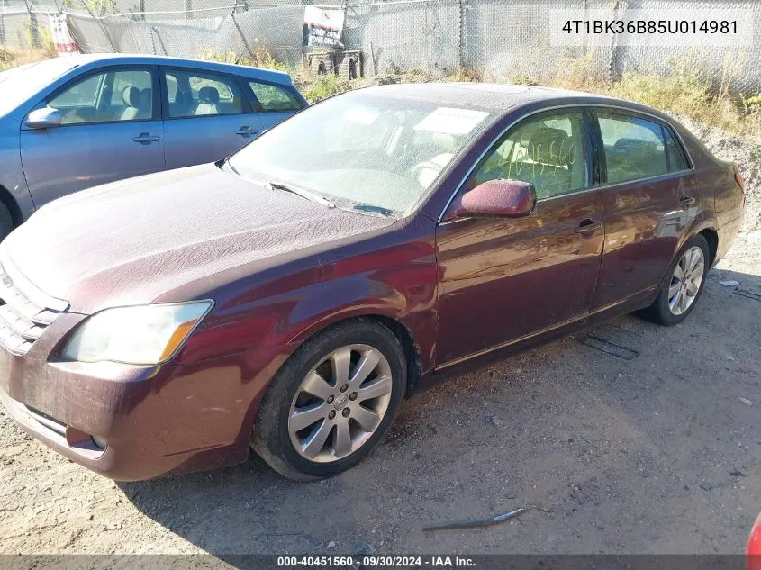 2005 Toyota Avalon Xls VIN: 4T1BK36B85U014981 Lot: 40451560