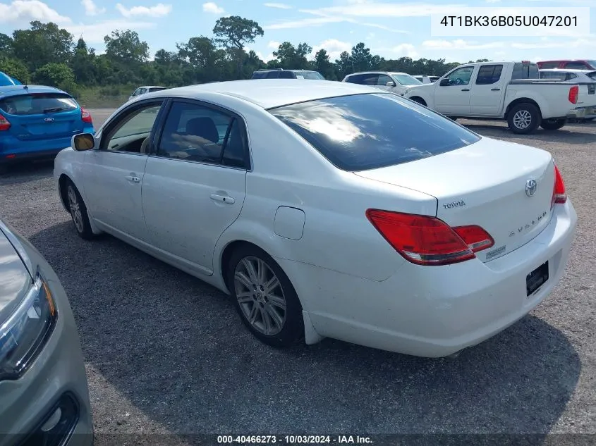 2005 Toyota Avalon Limited VIN: 4T1BK36B05U047201 Lot: 40466273